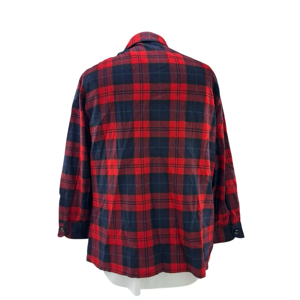 Pendleton Wool Blazer Vintage Plaid 3 Button‎ Unstructured Made USA Men's Large